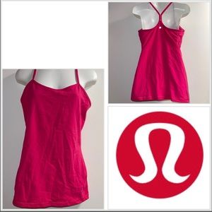 Lululemon Pink Racerback Y Back Tank Size 10